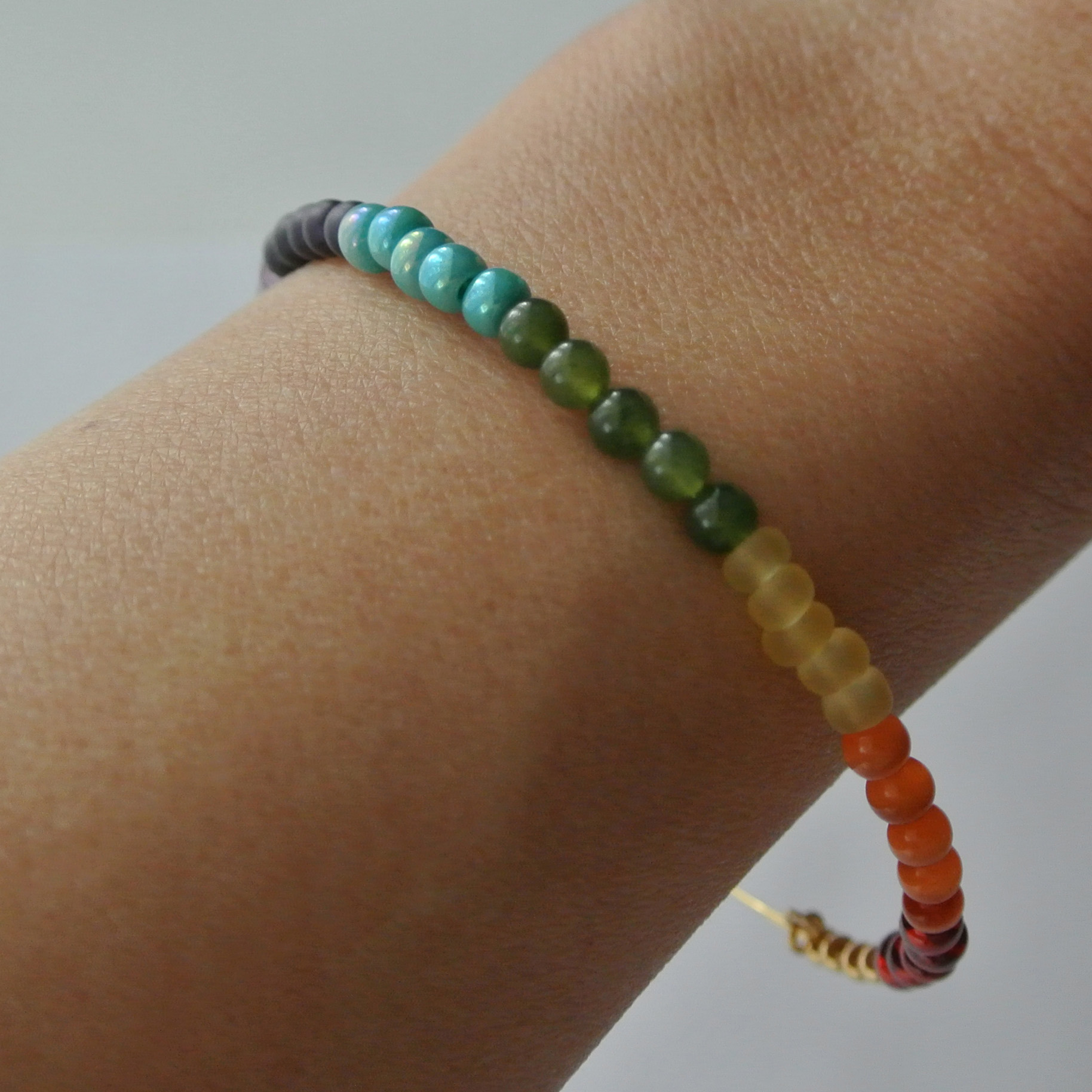 Expandable Bangle Braceletrainbow Chakra Bracelet on Luulla